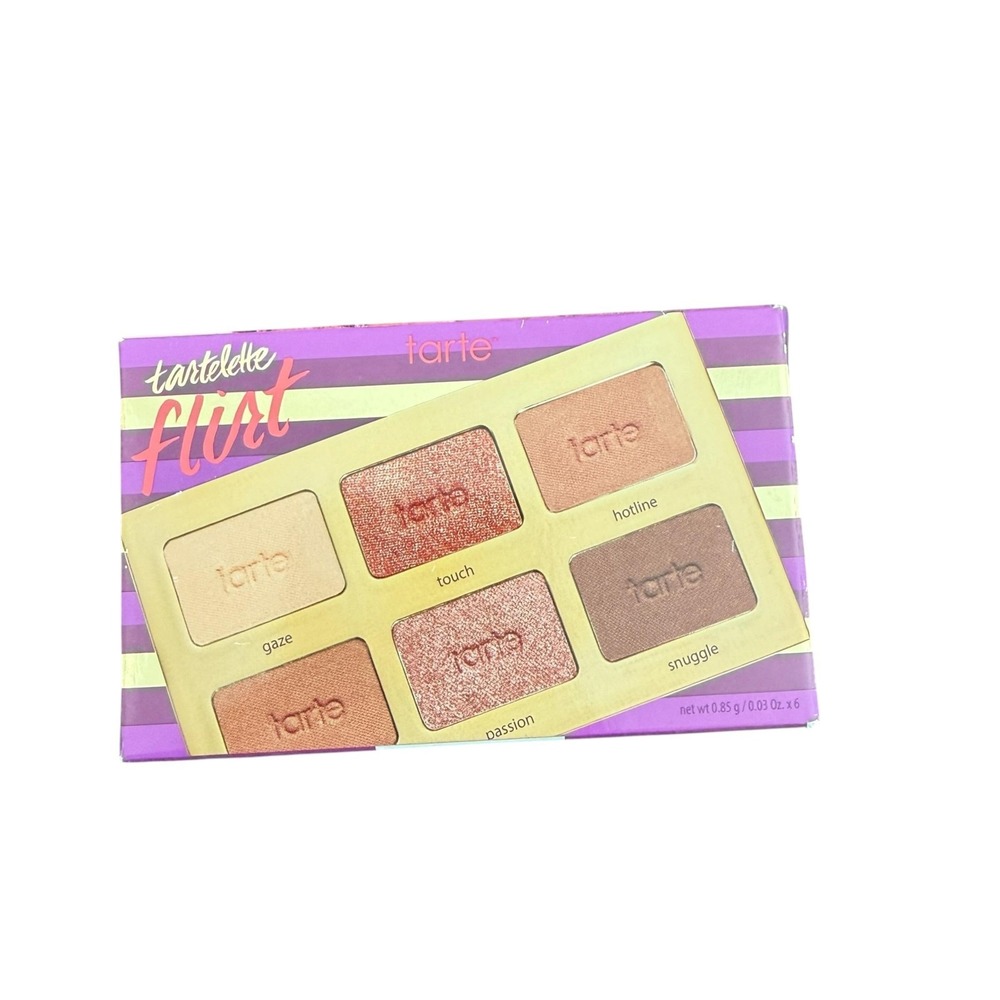 Tarte Tartelette Flirt Eyeshadow Palette Neutral 0.85g X6 New Matte Shimmer NEW
